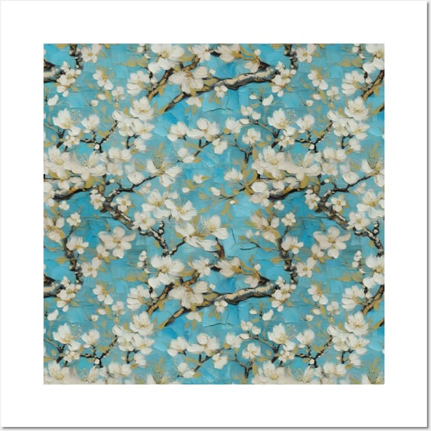 Almond Blossom Pattern, Vincent van Gogh Wall Art by craftydesigns